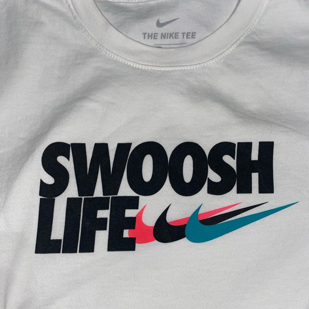 Nike Shirt Adult Large Swoosh Life Graphic Logo Casual Athletic Tee Mens - Picture 2 of 4